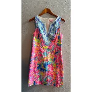 Lilly Pulitzer Fallon Shift Dress Palm Beach Coral - Size 6